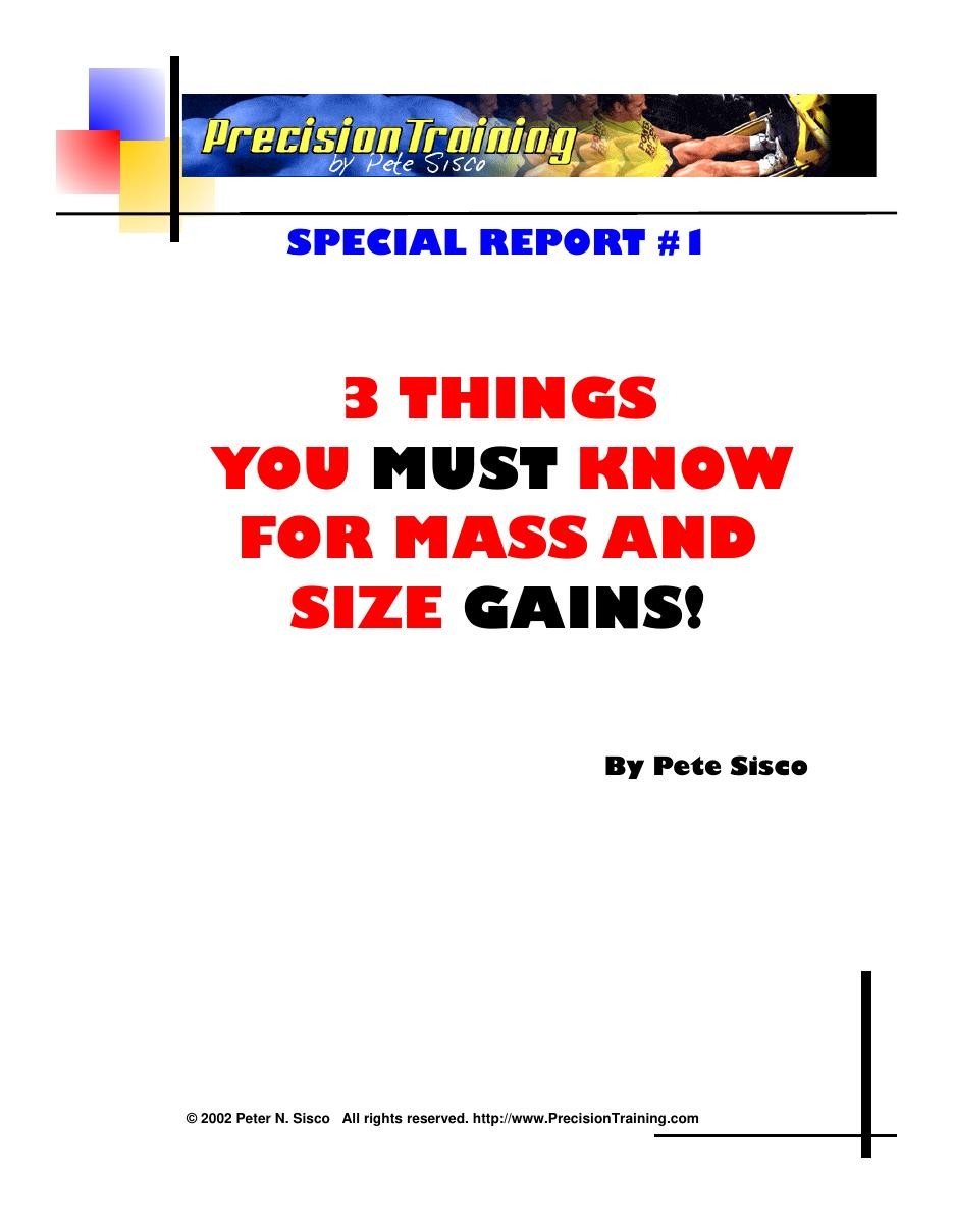 3 Things You Must Know For Gain A Mass Size