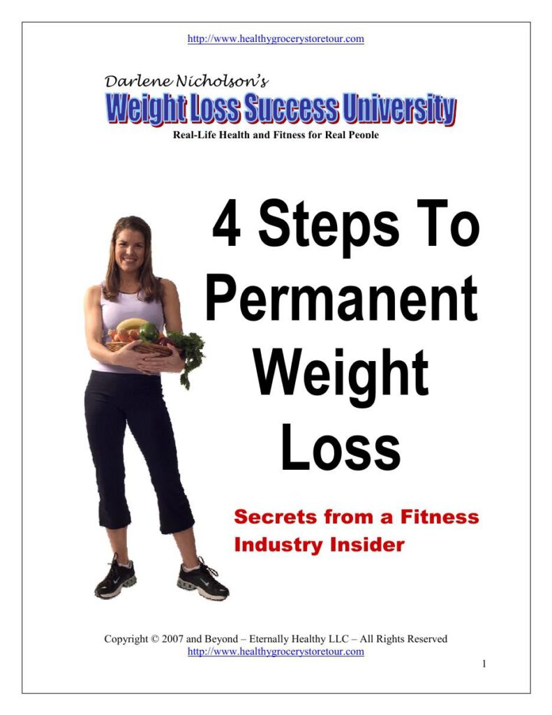 4 Steps To Permanent Weight Loss