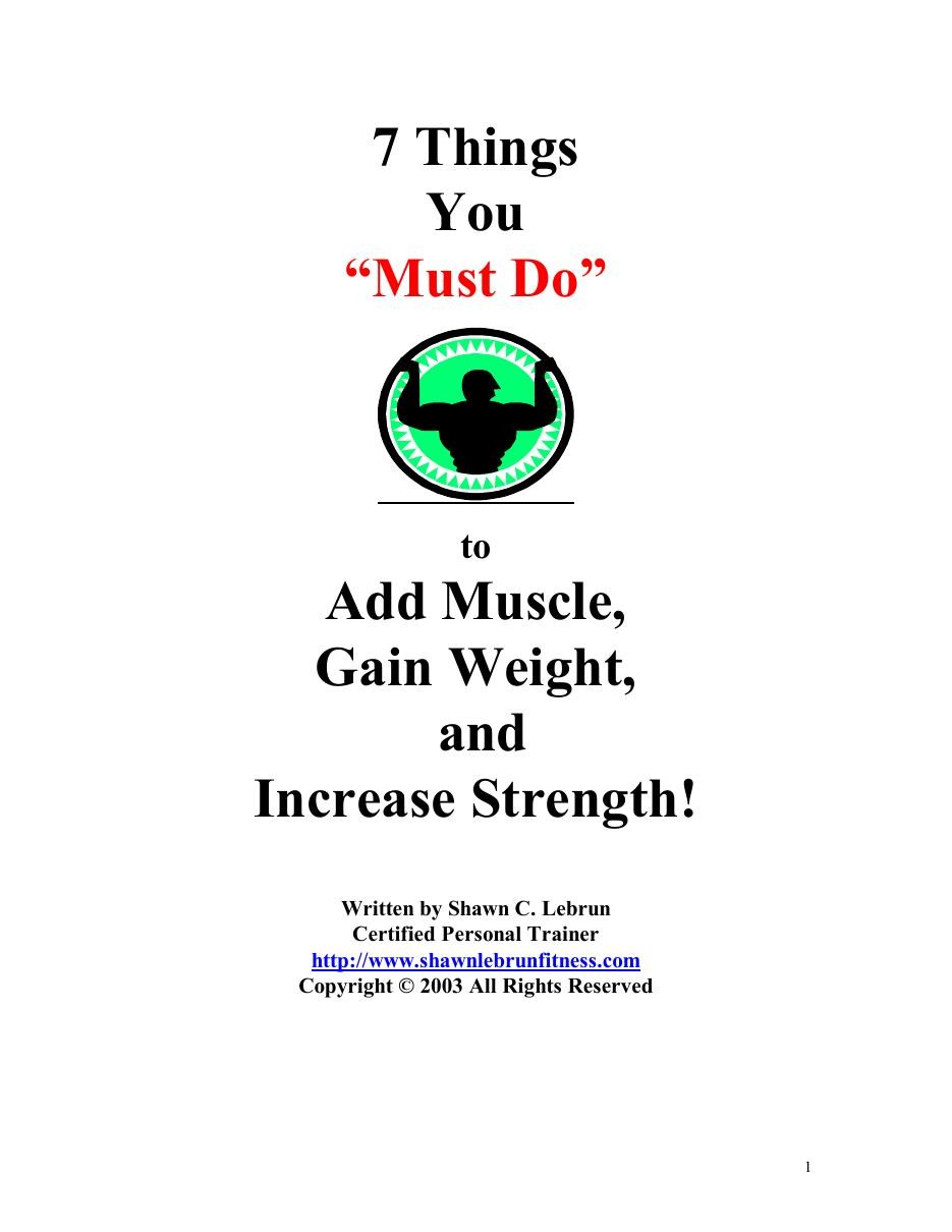 7 Things You Must Do to Add Muscle